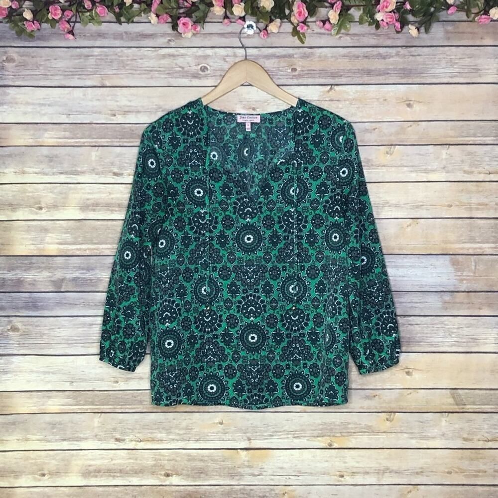 Juicy Couture Kaleidoscope Geometric Print Top